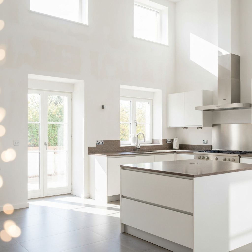 Modern kitchen plastering